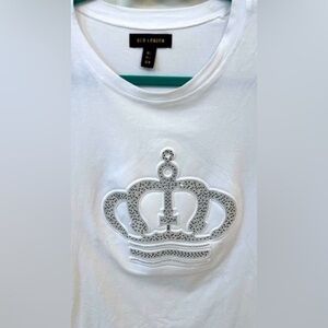 QED London bling Crown Queen Tshirt Top US size Medium